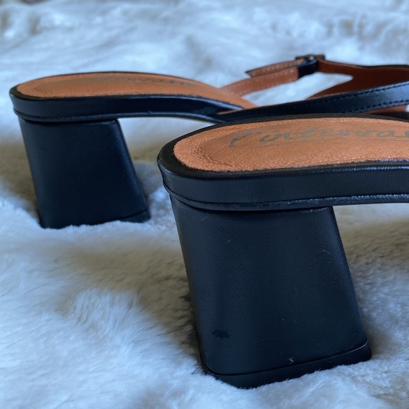 Block heel leather slides - Picture 5 of 7